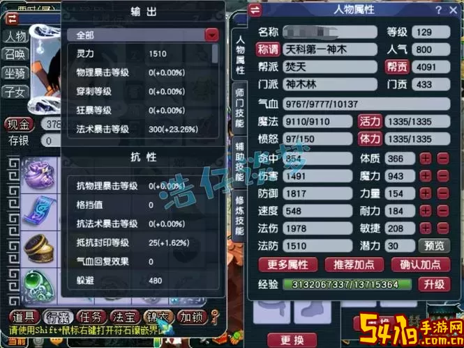 梦幻西游加点方案示意图