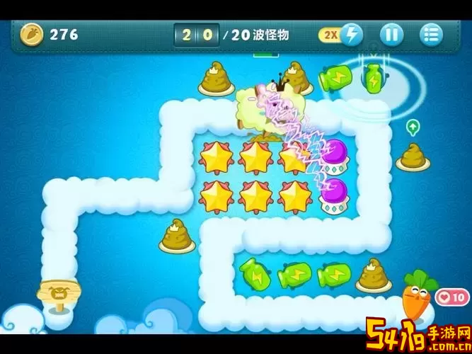 保卫萝卜1深海第9关攻略图解图2
