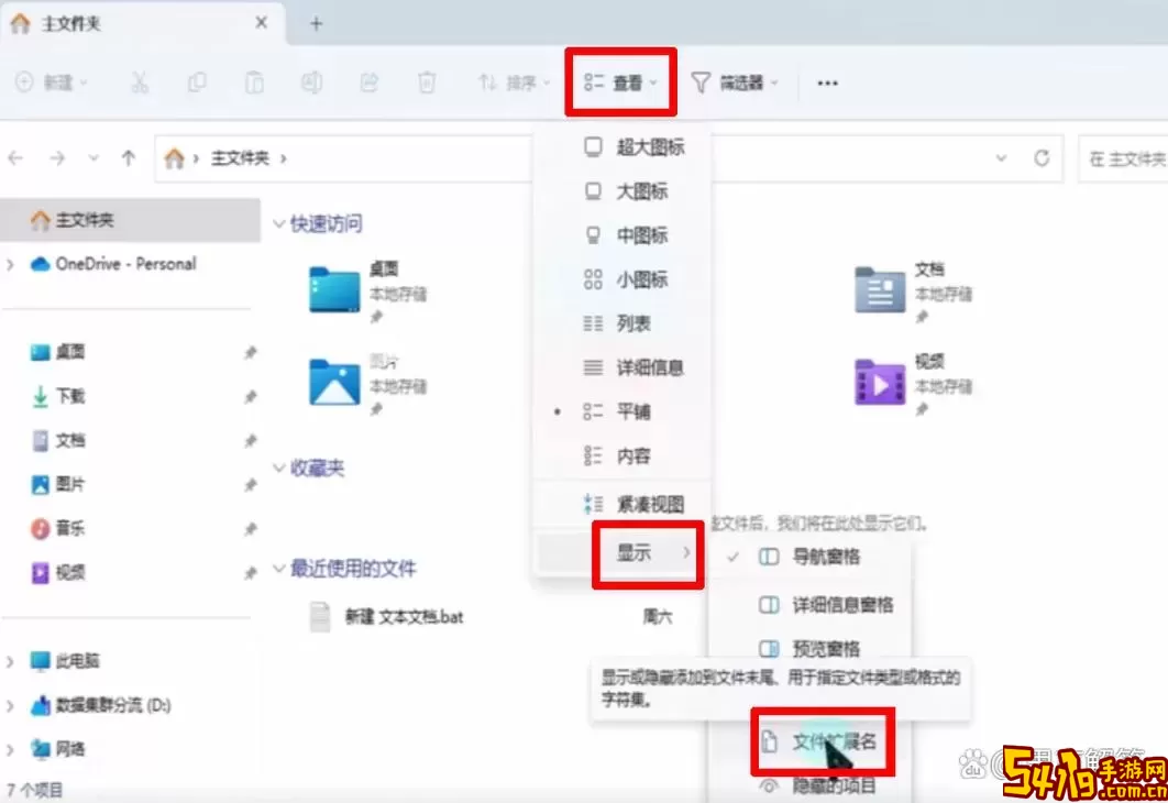 如何在Windows 11中显示文件后缀名的详细步骤与方法指南图2