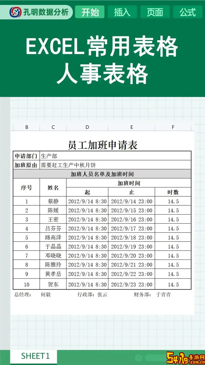 漂亮的excel表格样例_excel漂亮的表格样式图1