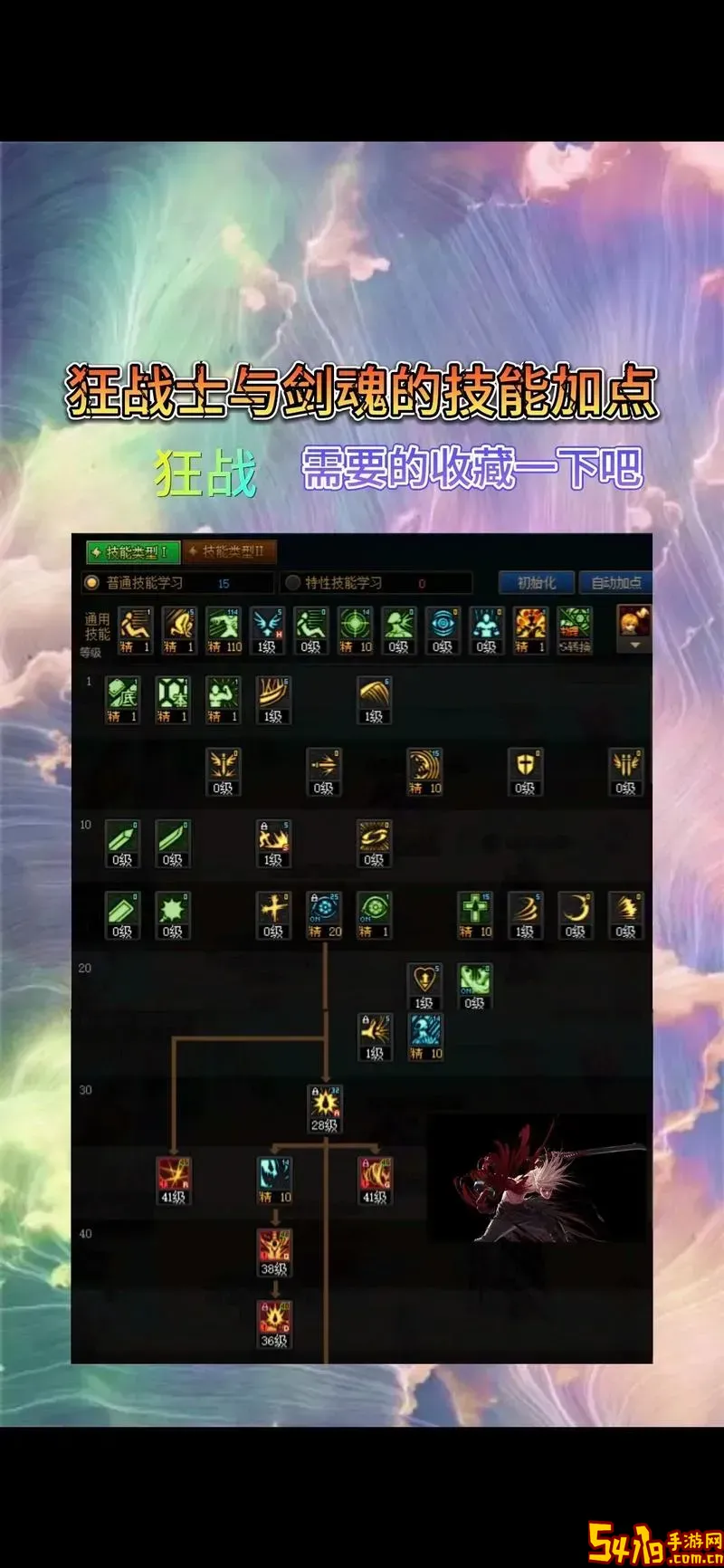dnf韩服手游狂战士刷图加点图1