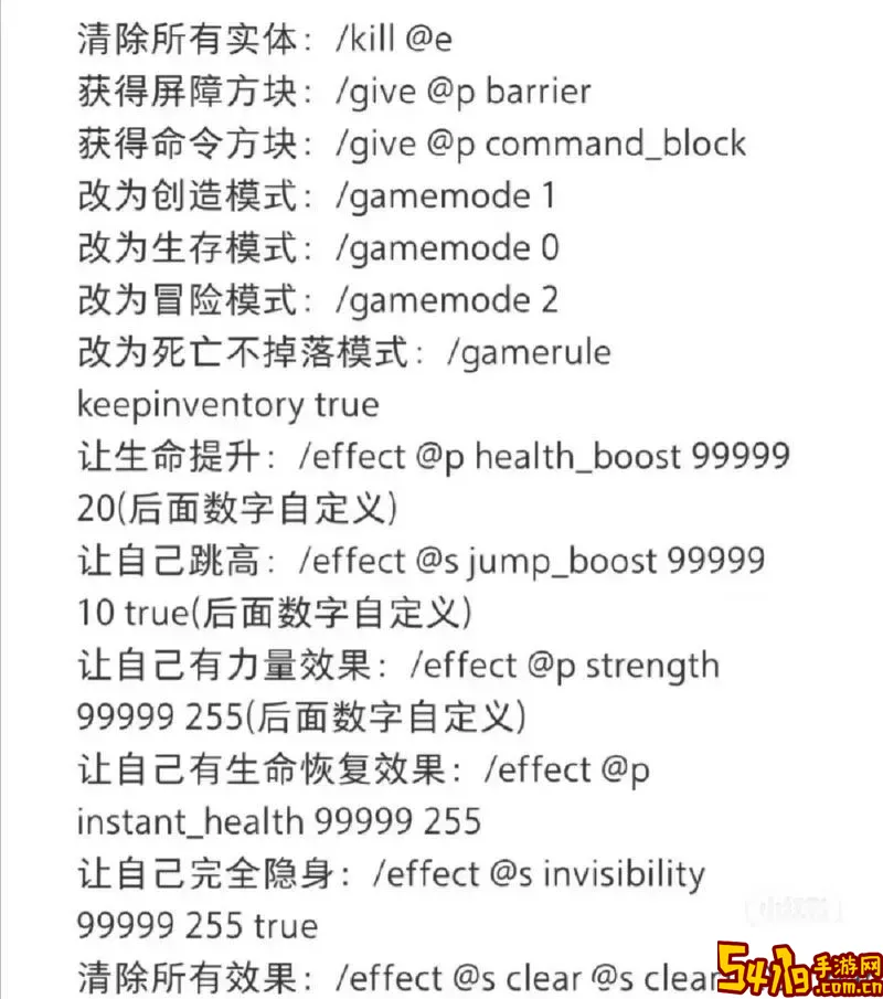 我的世界各种指令手机版图2
