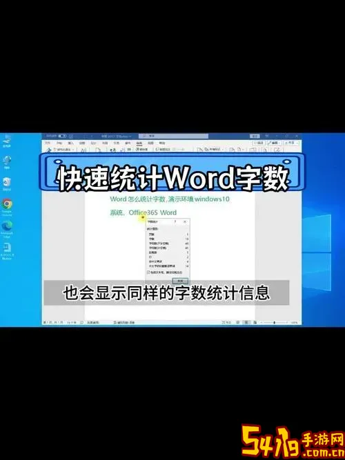 在word中进行字数统计图1