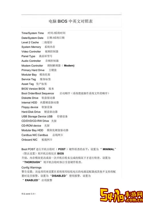 电脑bios英文的意思图1
