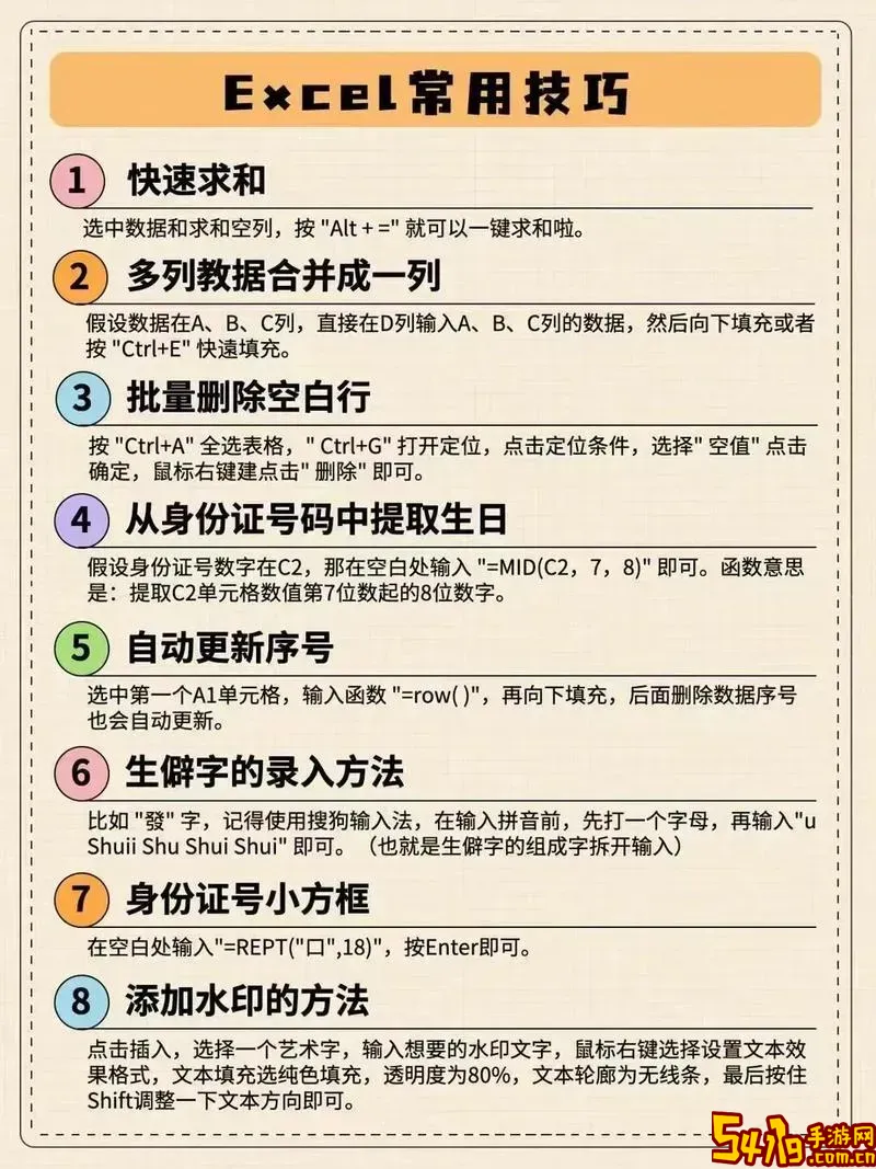 excel掌握27个技巧_excel20个技巧图1