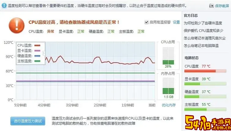 笔记本cpu温度高 但是风扇是冷风图1