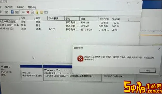 chkdsk磁盘空间不足 无法恢复丢失的数据图1