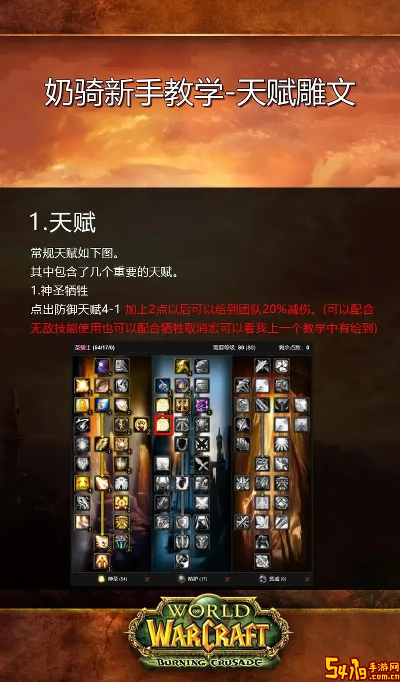 80级奶骑技能-80奶骑技能按键图1