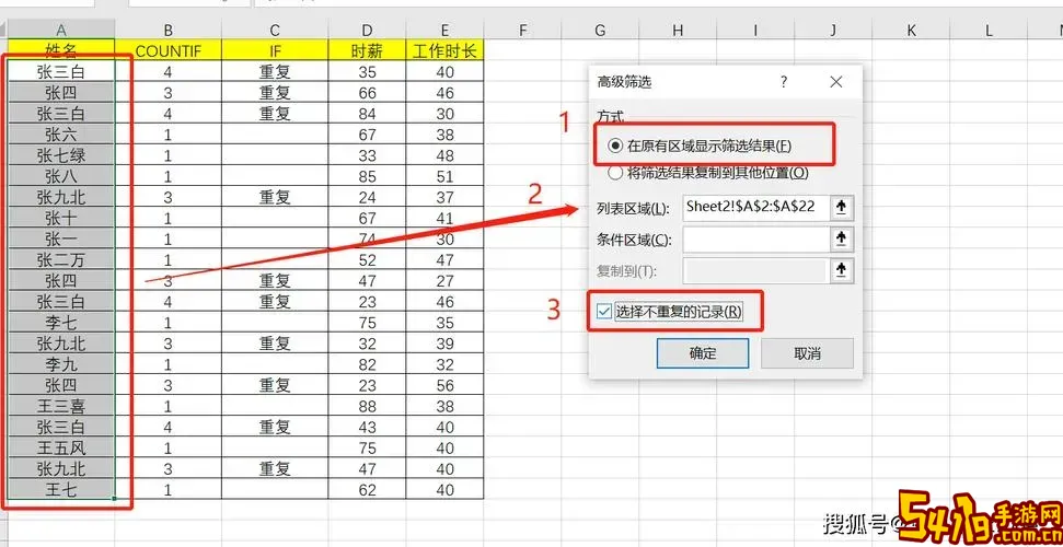 excel表格怎么筛选出重复项内容图2